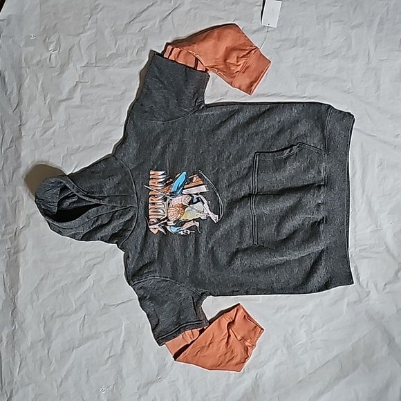 Marvel Spiderman Boys Size Large Gray Pullover Hoodie with Kangaroo Pocket New - Picture 13 of 13